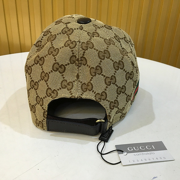 Gucci Original GG Canvas Baseball Hat With Web - DopestKickz