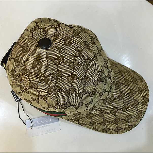Gucci Original GG Canvas Baseball Hat With Web - DopestKickz