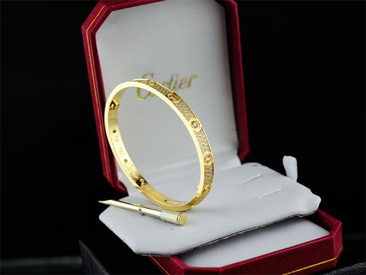 Cartier Gold Iced Bracelet - DopestKickz