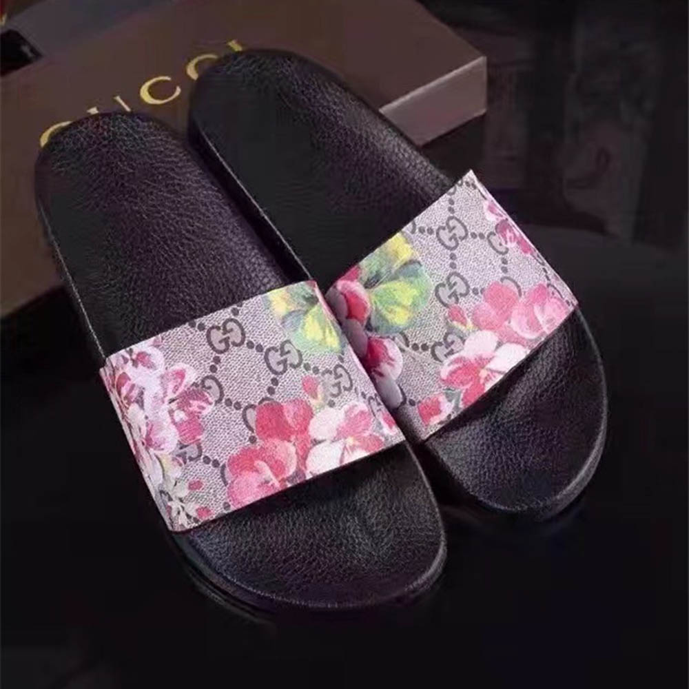 Gucci Bird And Flower Flip Flops - DopestKickz