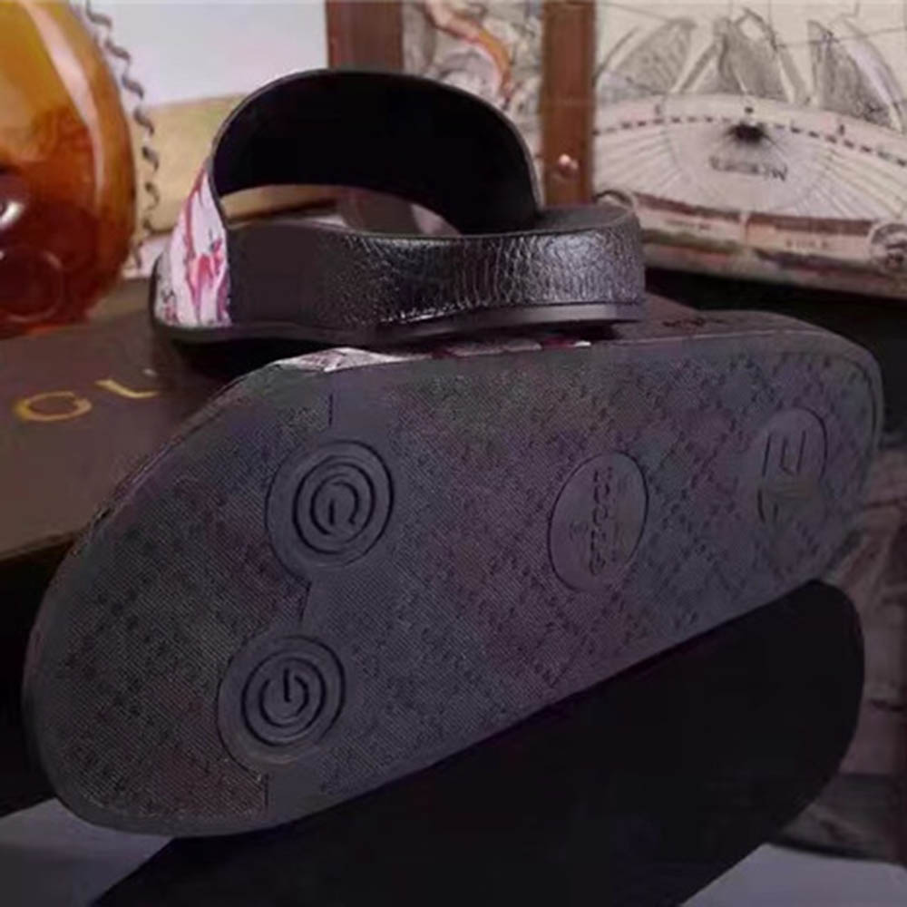 Gucci Bird And Flower Flip Flops - DopestKickz