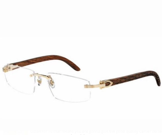 Cartier T8100905 Wood Engraving Eyeglasses Gold - DopestKickz