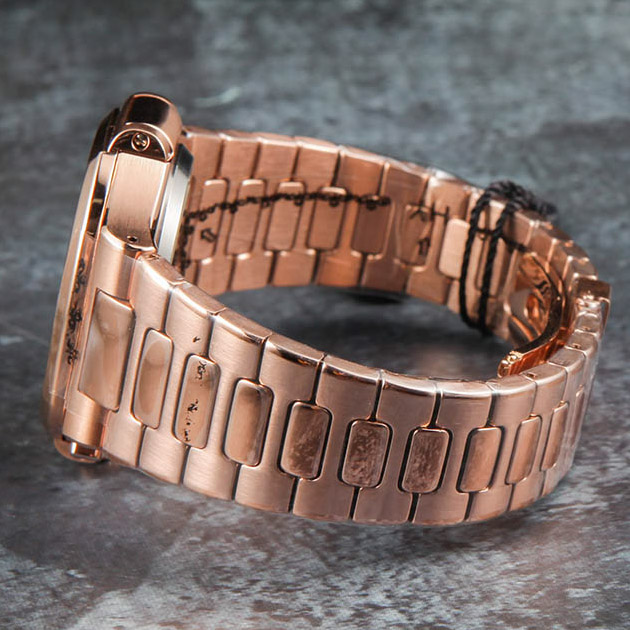 Patek Philipps Sa Rose Gold Watch with Black Dial - DopestKickz