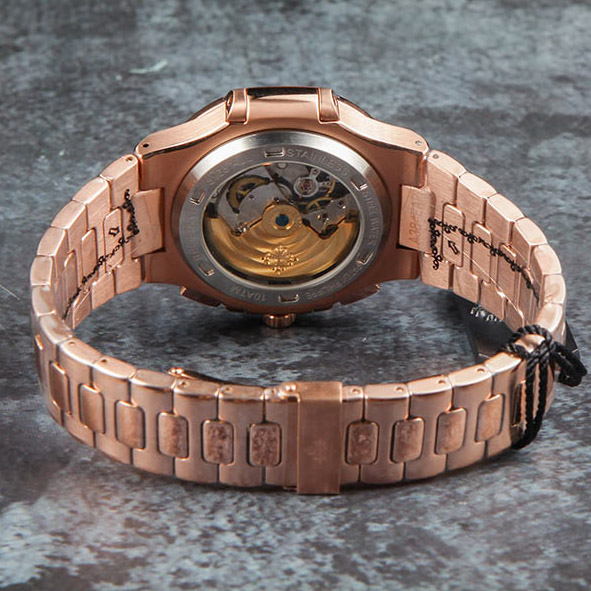 Patek Philipps Sa Rose Gold Watch with Black Dial - DopestKickz