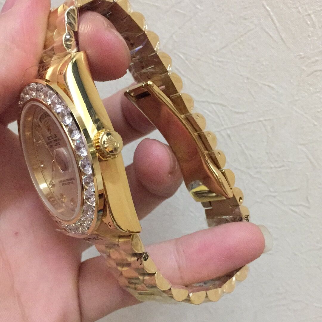 Rolex 40MM 18K Yellow Gold Diamond Watch - DopestKickz