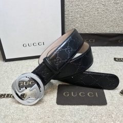 Gucci Signature Leather Belt - DopestKickz