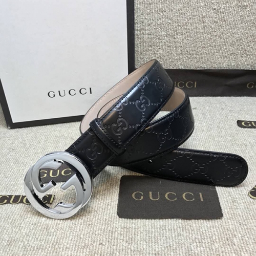 Gucci Signature Leather Belt - DopestKickz