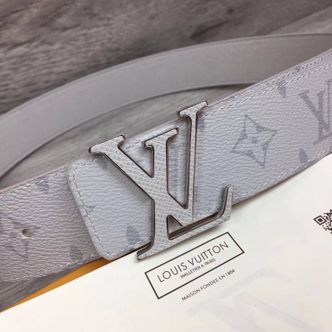 Louis Vuitton Initiales Reversible Belt  In White - DopestKickz