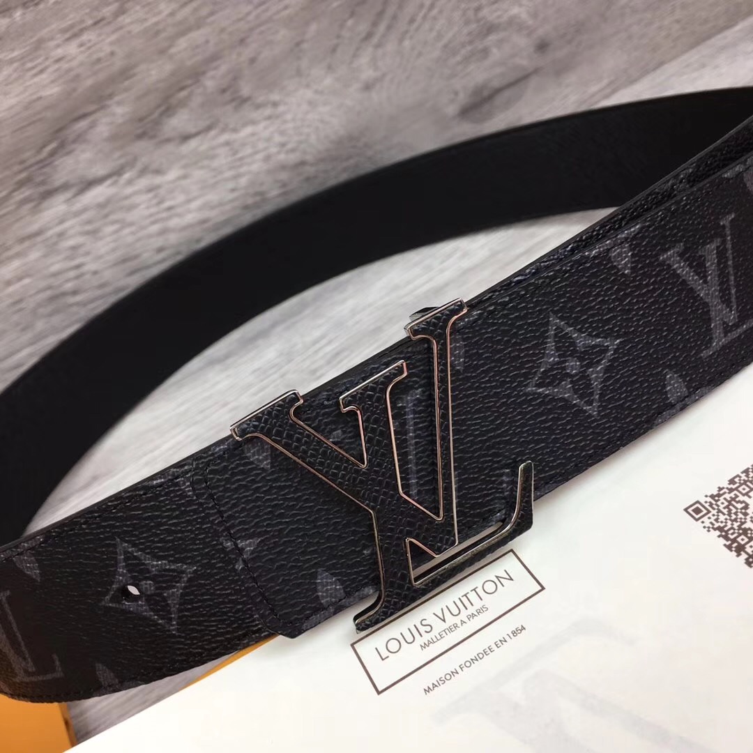 Louis Vuitton Initiales Reversible Belt In Black - DopestKickz
