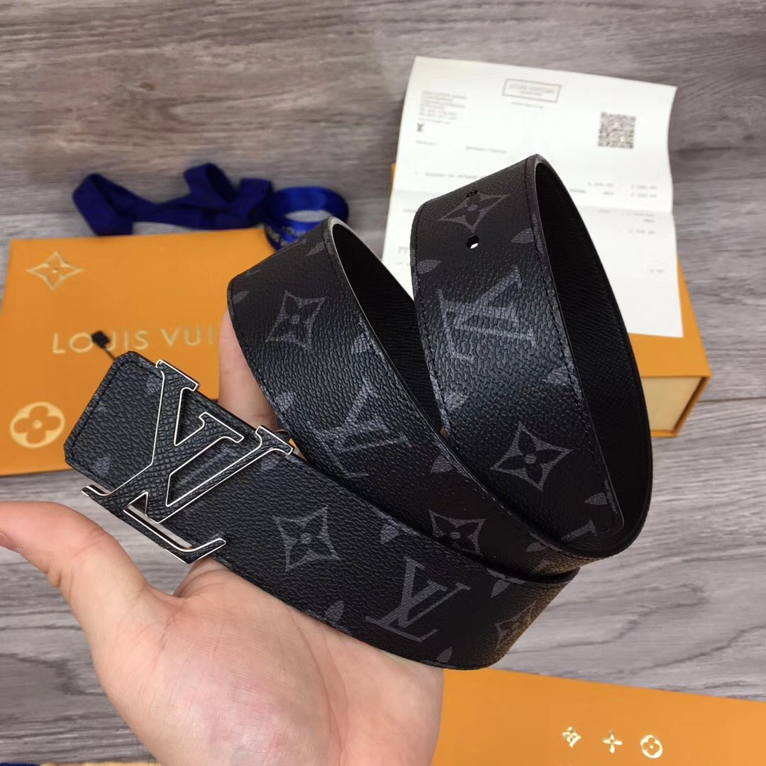 Louis Vuitton Initiales Reversible Belt In Black - DopestKickz