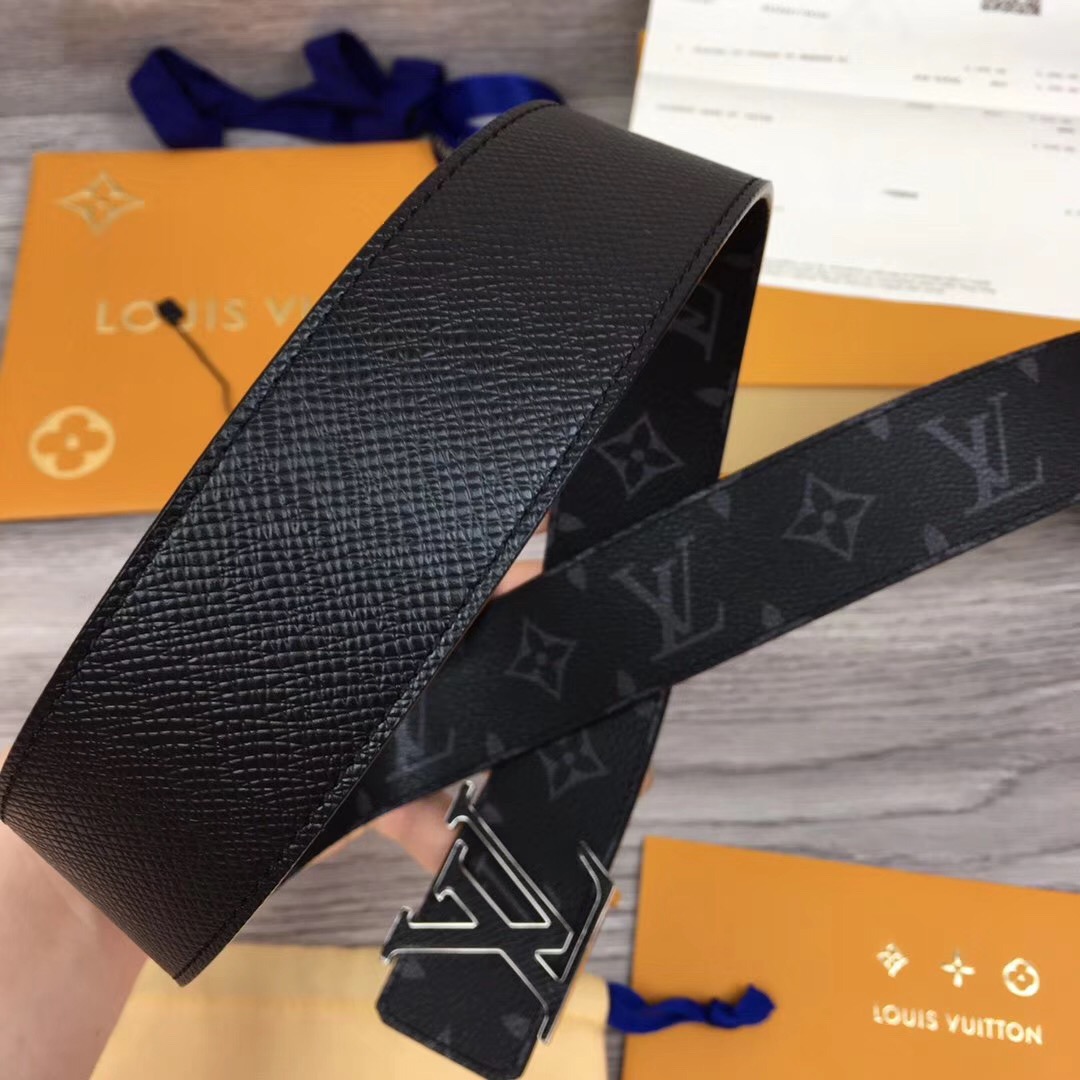 Louis Vuitton Initiales Reversible Belt In Black - DopestKickz