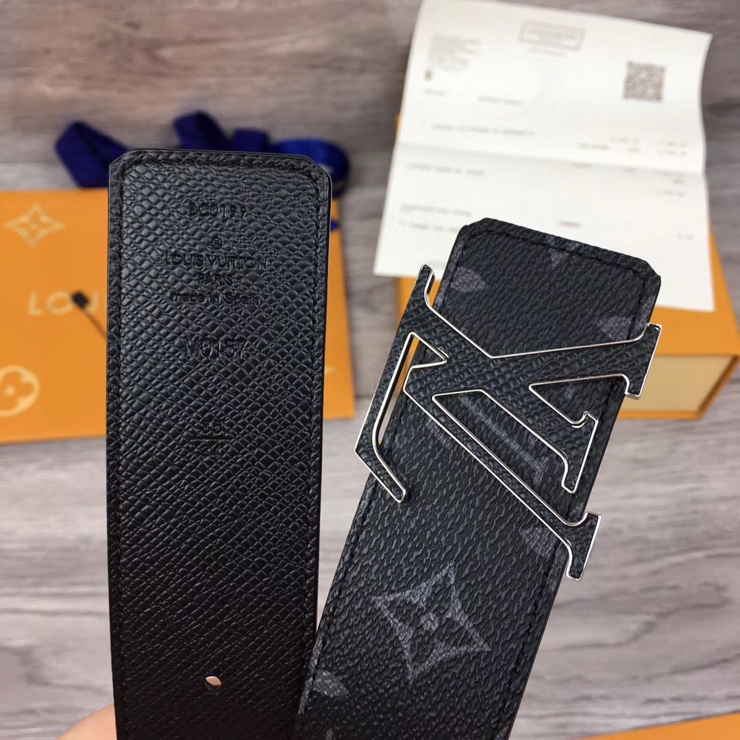 Louis Vuitton Initiales Reversible Belt In Black - DopestKickz