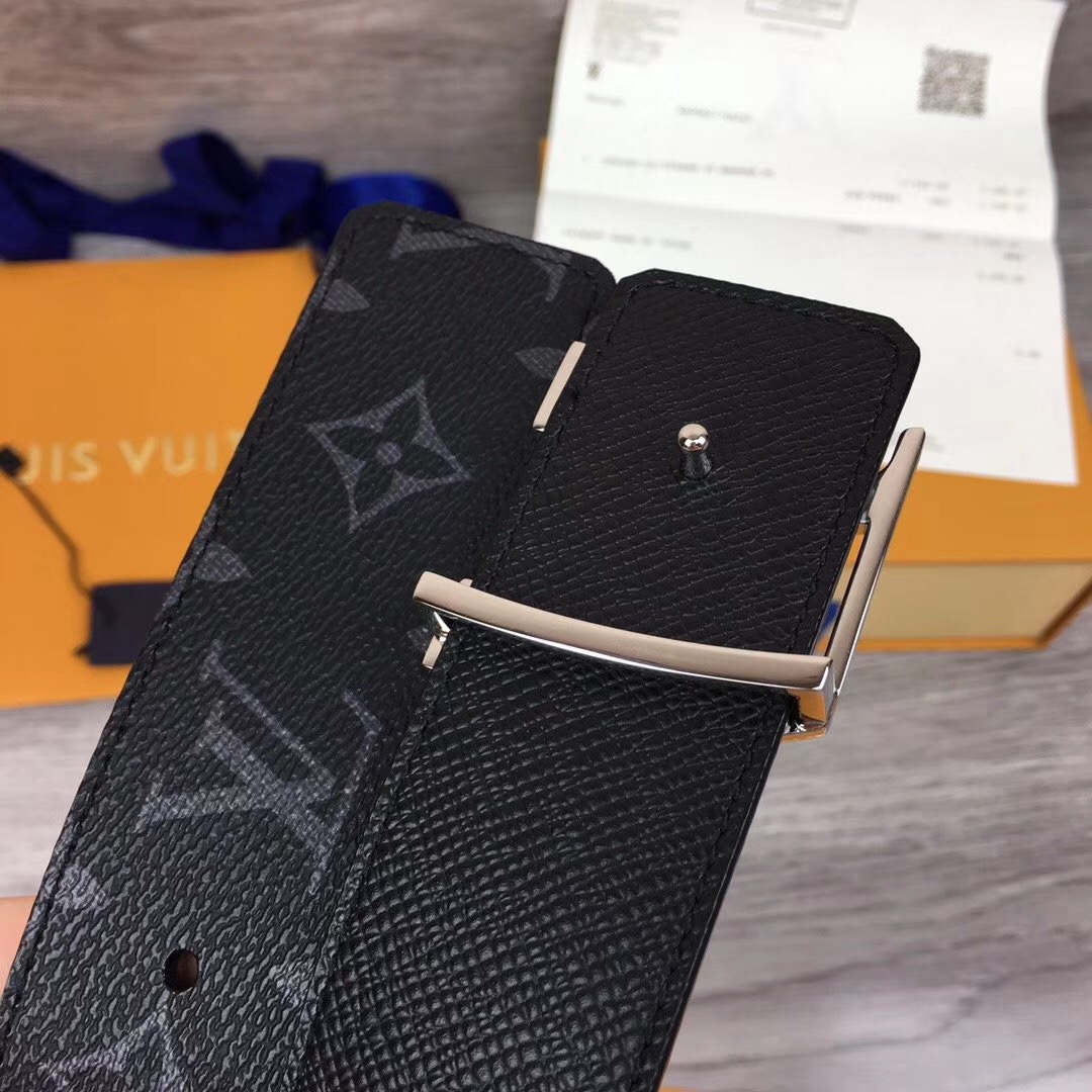 Louis Vuitton Initiales Reversible Belt In Black - DopestKickz