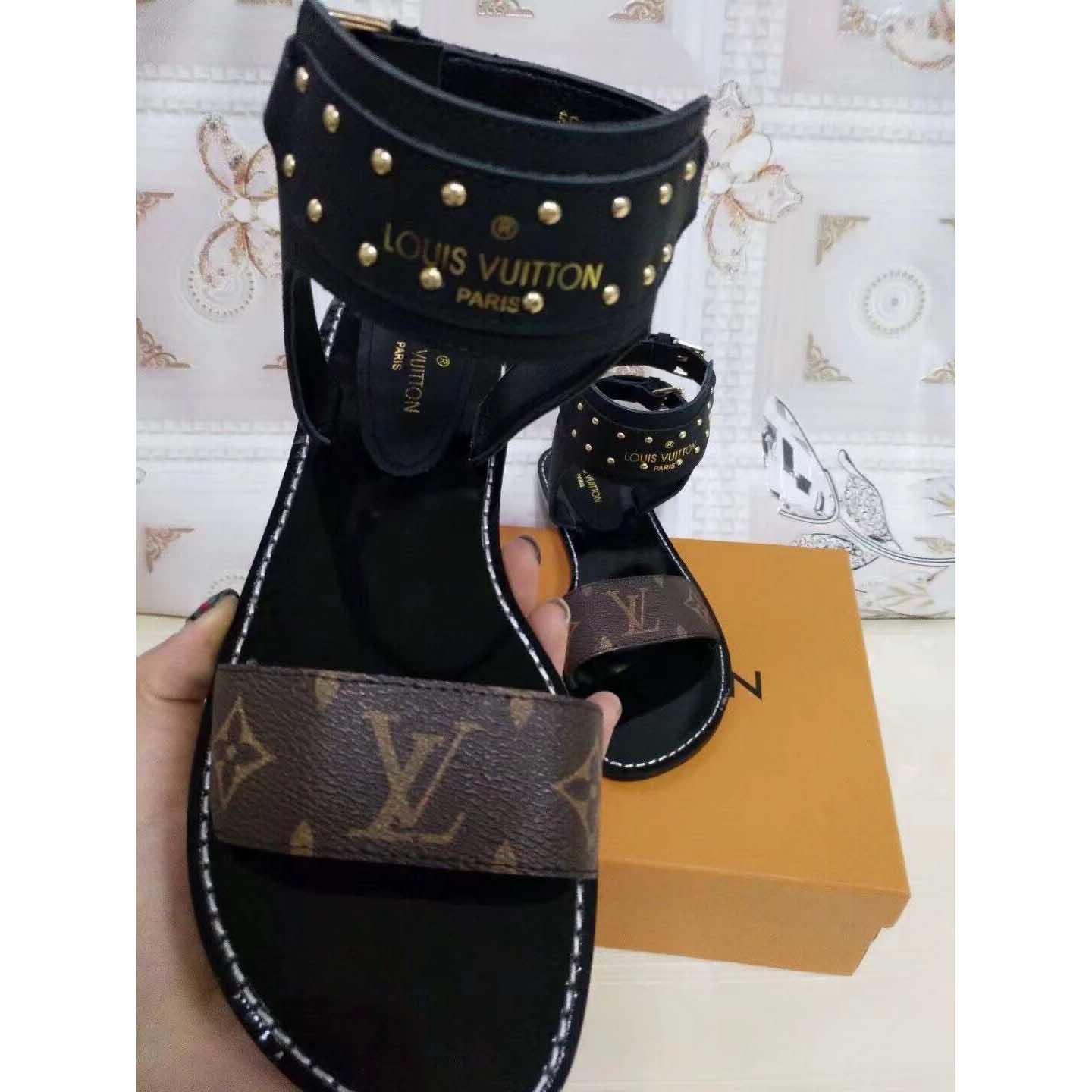 Louis Vuitton Monogram Nomad Women Sandals  - DopestKickz