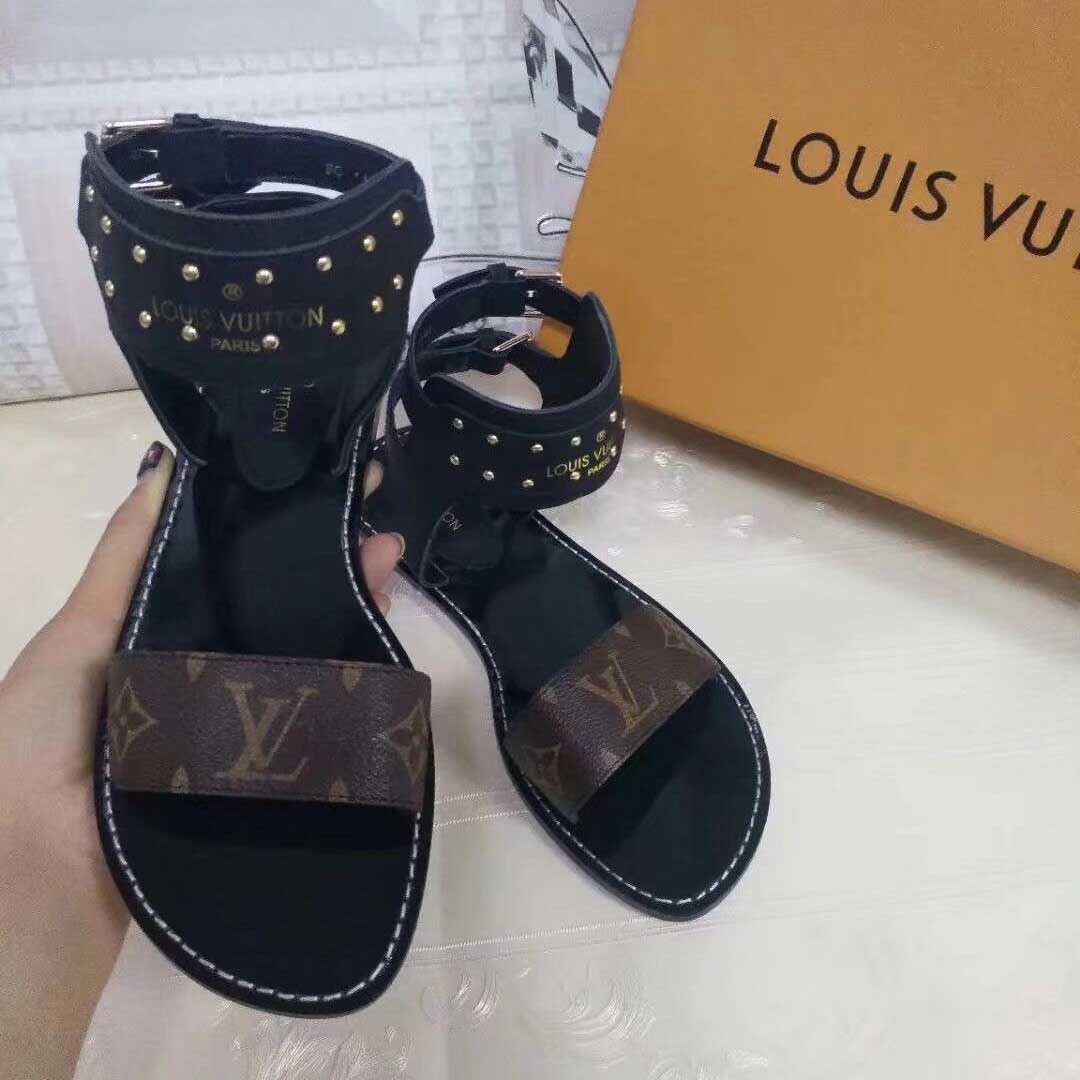 Louis Vuitton Monogram Nomad Women Sandals  - DopestKickz