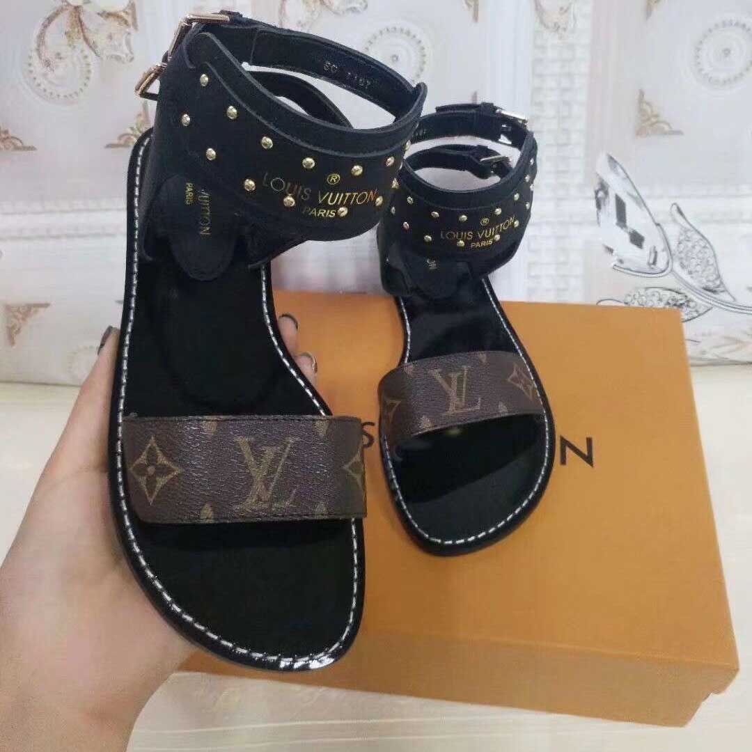 Louis Vuitton Monogram Nomad Women Sandals  - DopestKickz