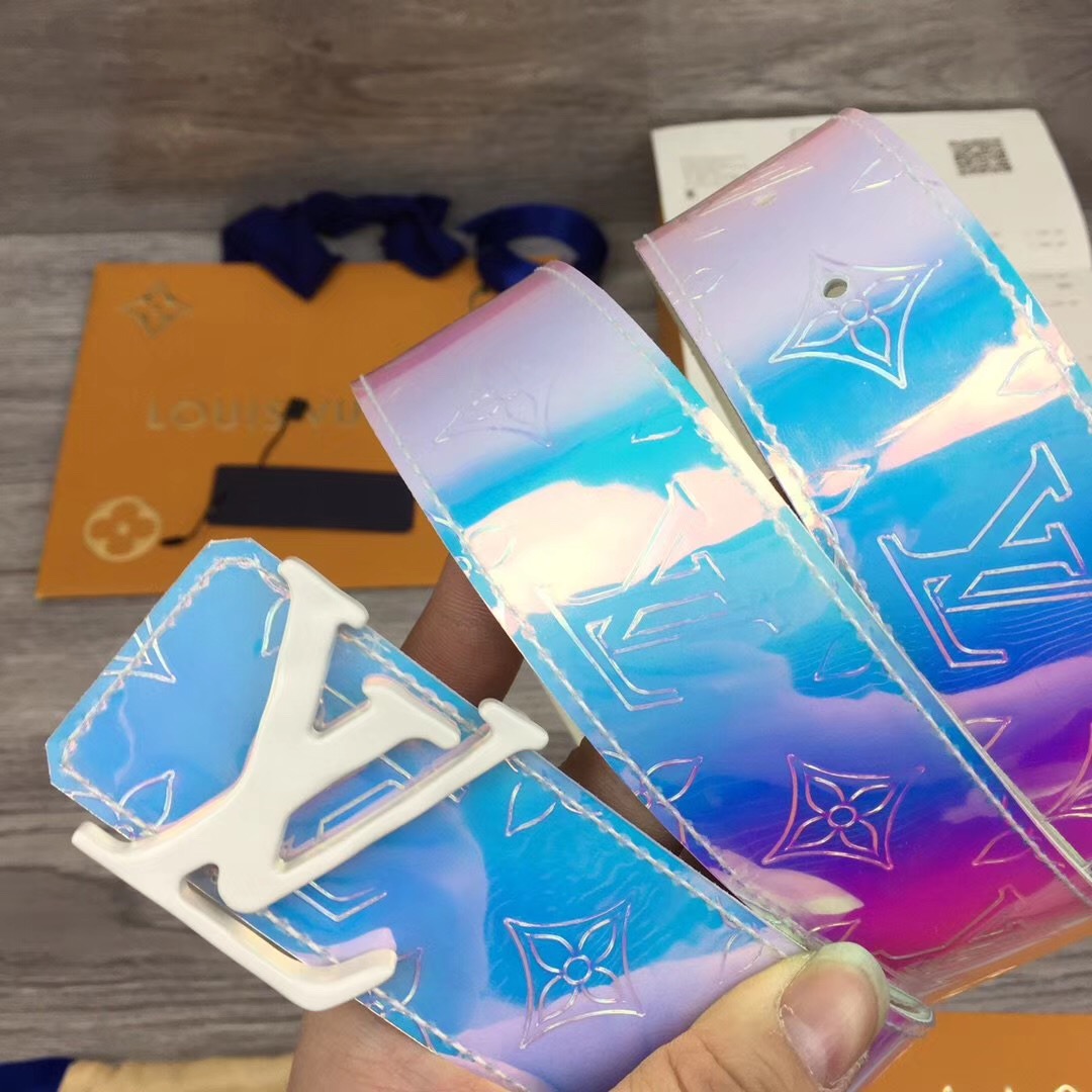 Louis Vuitton Iridescent Monogram 40MM Belt  - DopestKickz