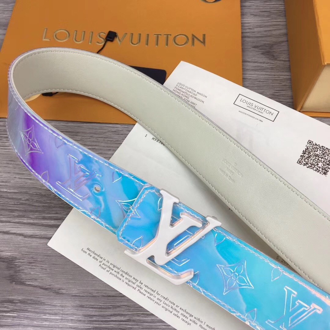 Louis Vuitton Iridescent Monogram 40MM Belt  - DopestKickz