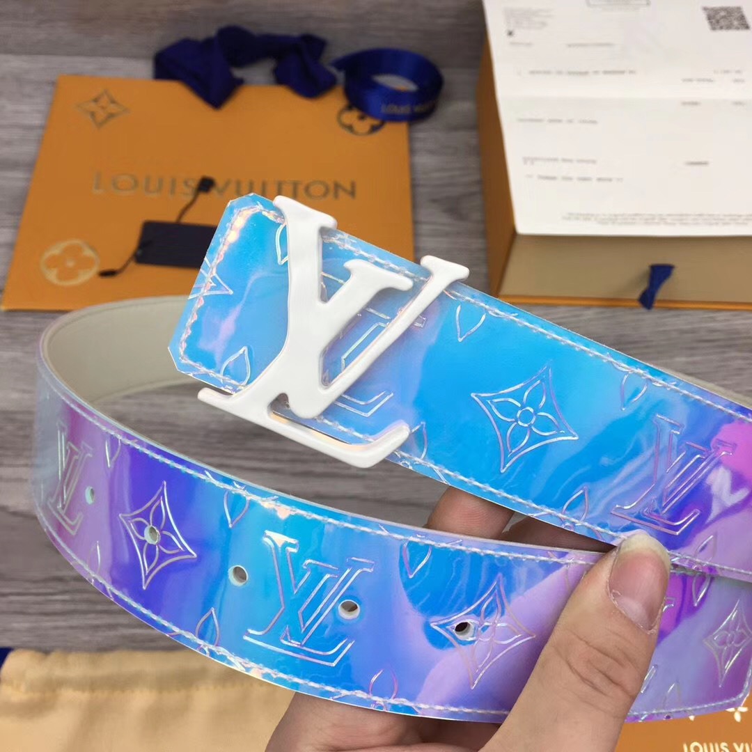 Louis Vuitton Iridescent Monogram 40MM Belt  - DopestKickz