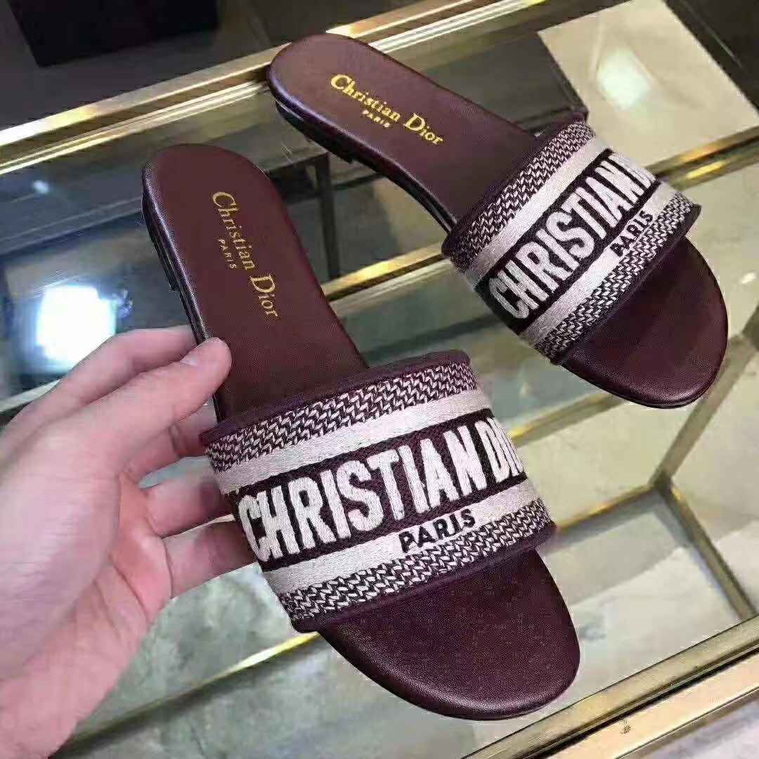 Dior Dway Mule In Embroidered Cotton - DopestKickz
