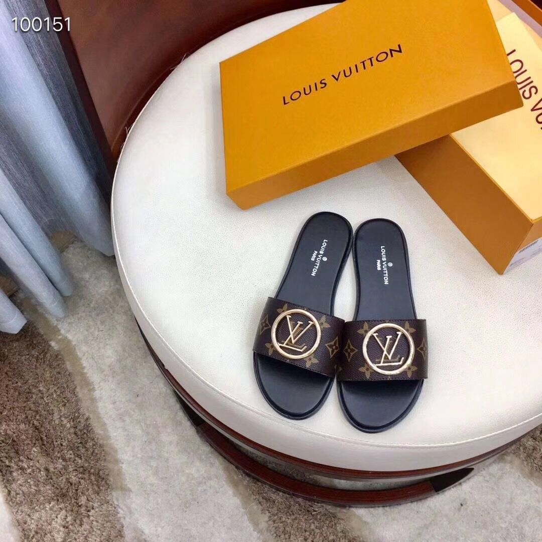 Louis Vuitton Monogram Lock It Flat Mule  - DopestKickz