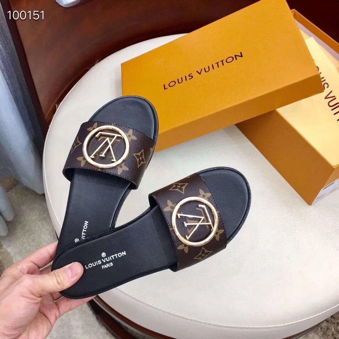 Louis Vuitton Monogram Lock It Flat Mule  - DopestKickz