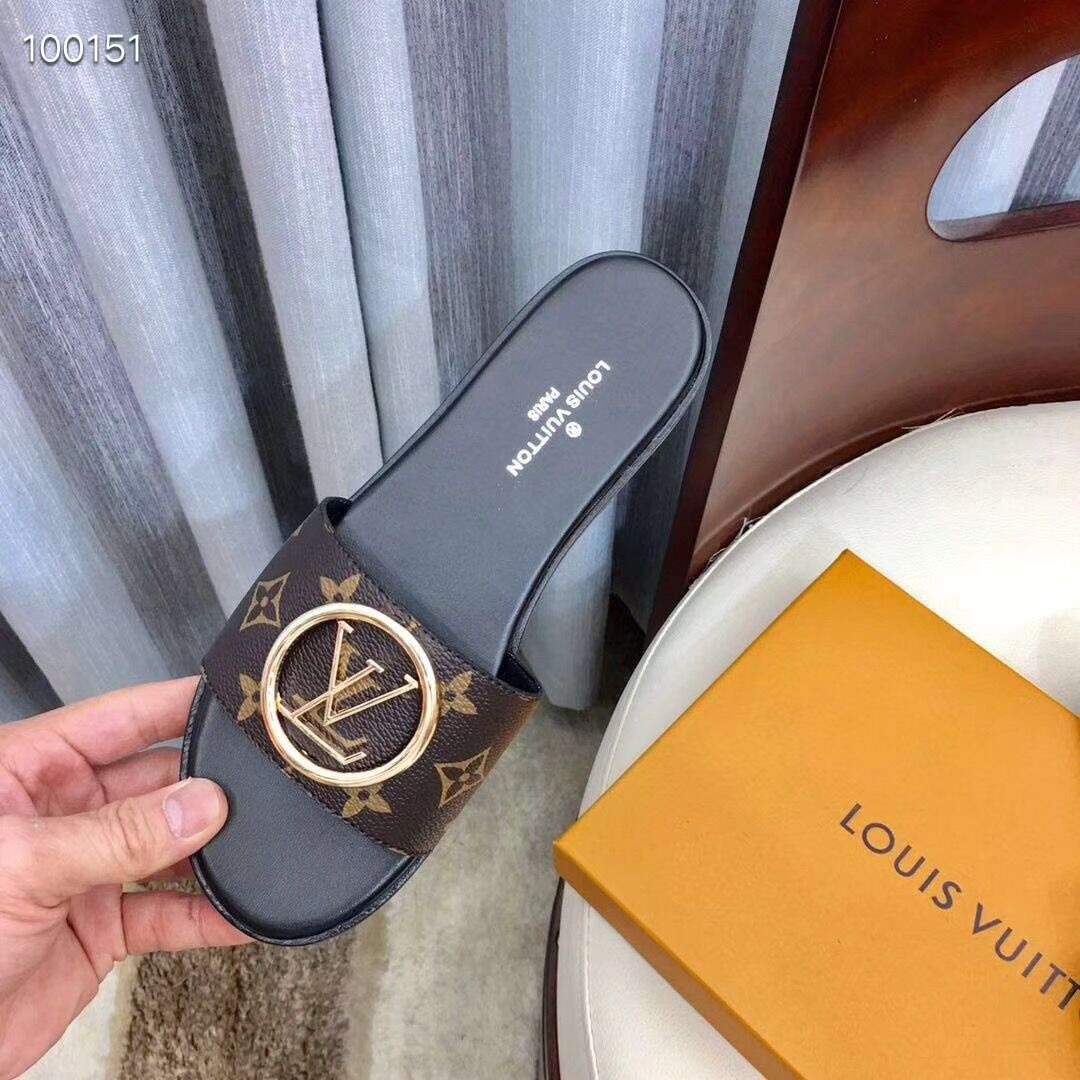 Louis Vuitton Monogram Lock It Flat Mule  - DopestKickz