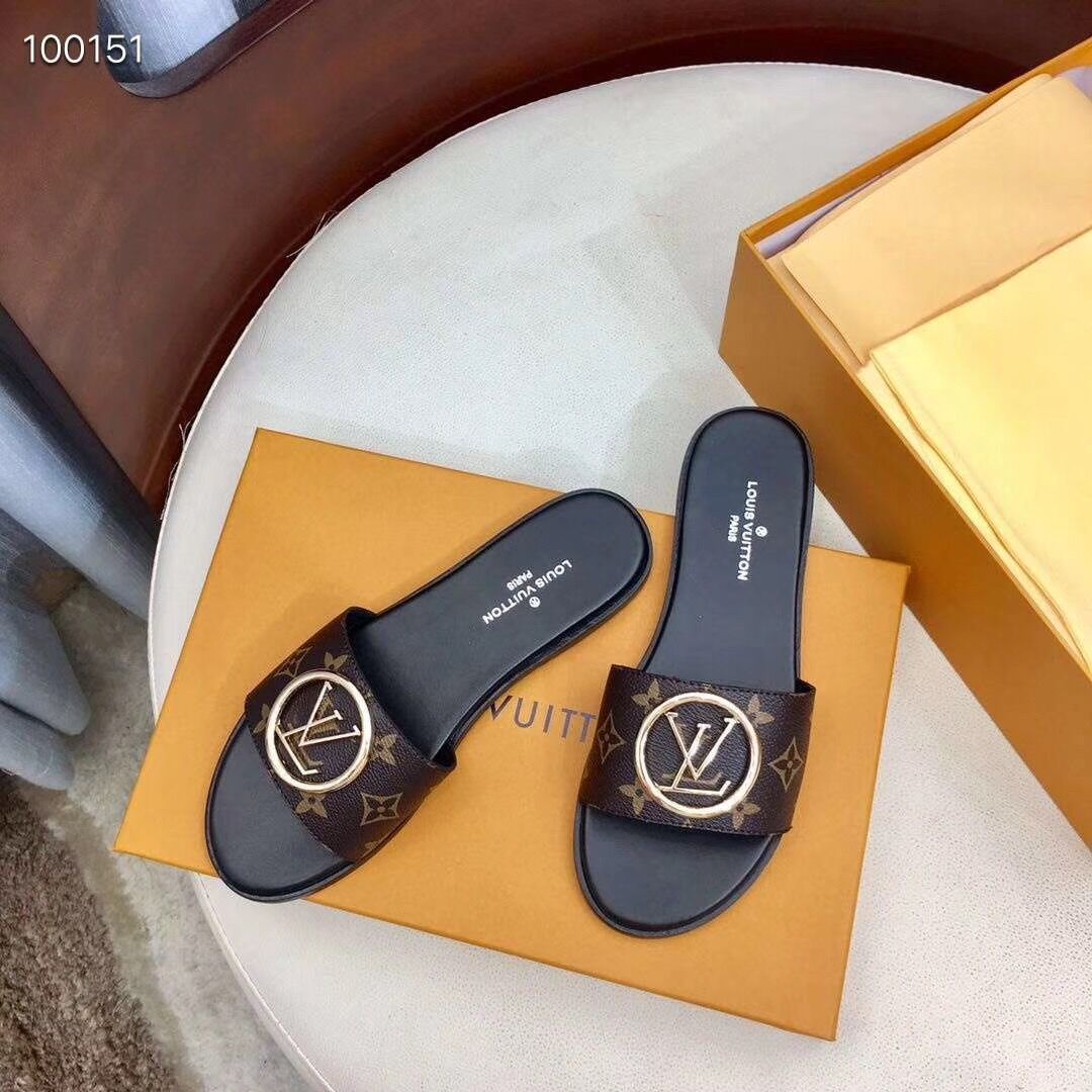Louis Vuitton Monogram Lock It Flat Mule  - DopestKickz