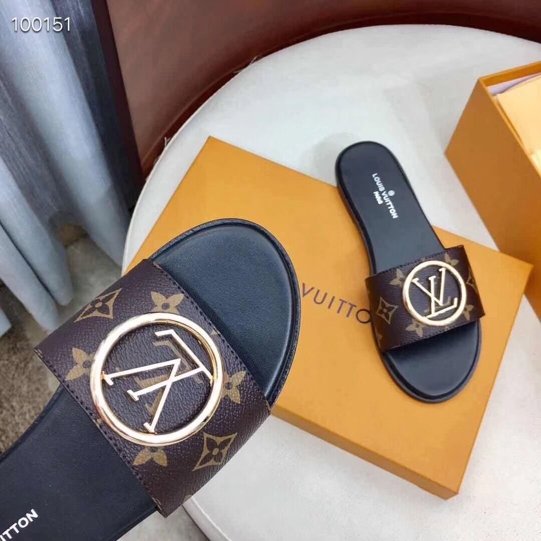 Louis Vuitton Monogram Lock It Flat Mule  - DopestKickz
