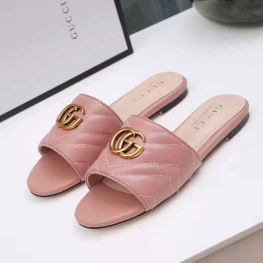 Gucci Women's Slide Sandal With Double G - DopestKickz