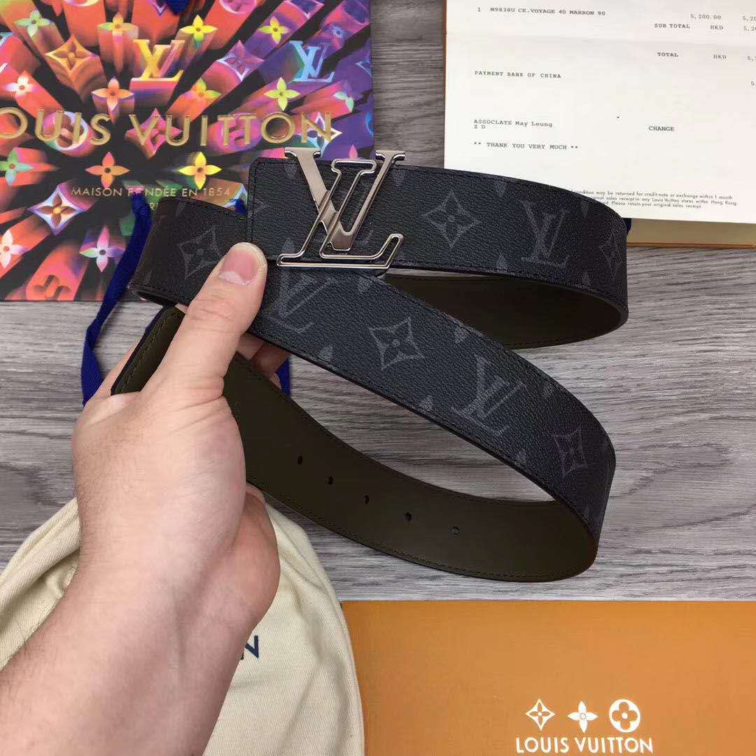 Louis Vuitton Line Reversible Monogram Belt  - DopestKickz