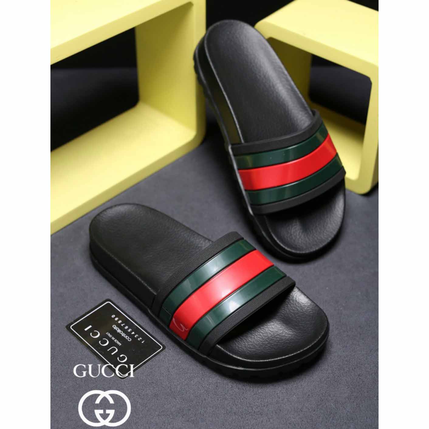 Gucci Web Slide Sandal - DopestKickz
