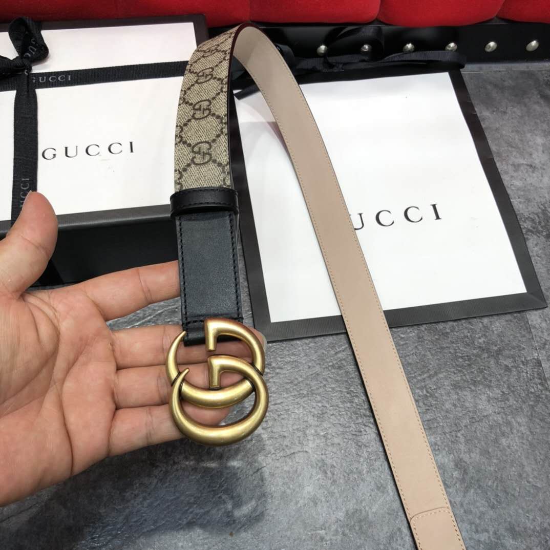 Gucci GG Belt With Double G Buckle - DopestKickz