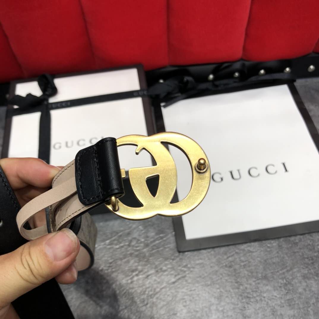Gucci GG Belt With Double G Buckle - DopestKickz
