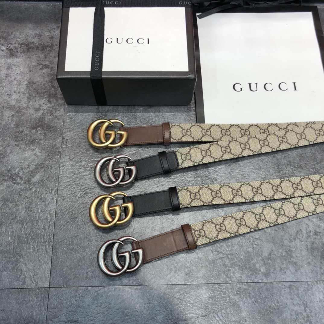 Gucci GG Belt With Double G Buckle - DopestKickz