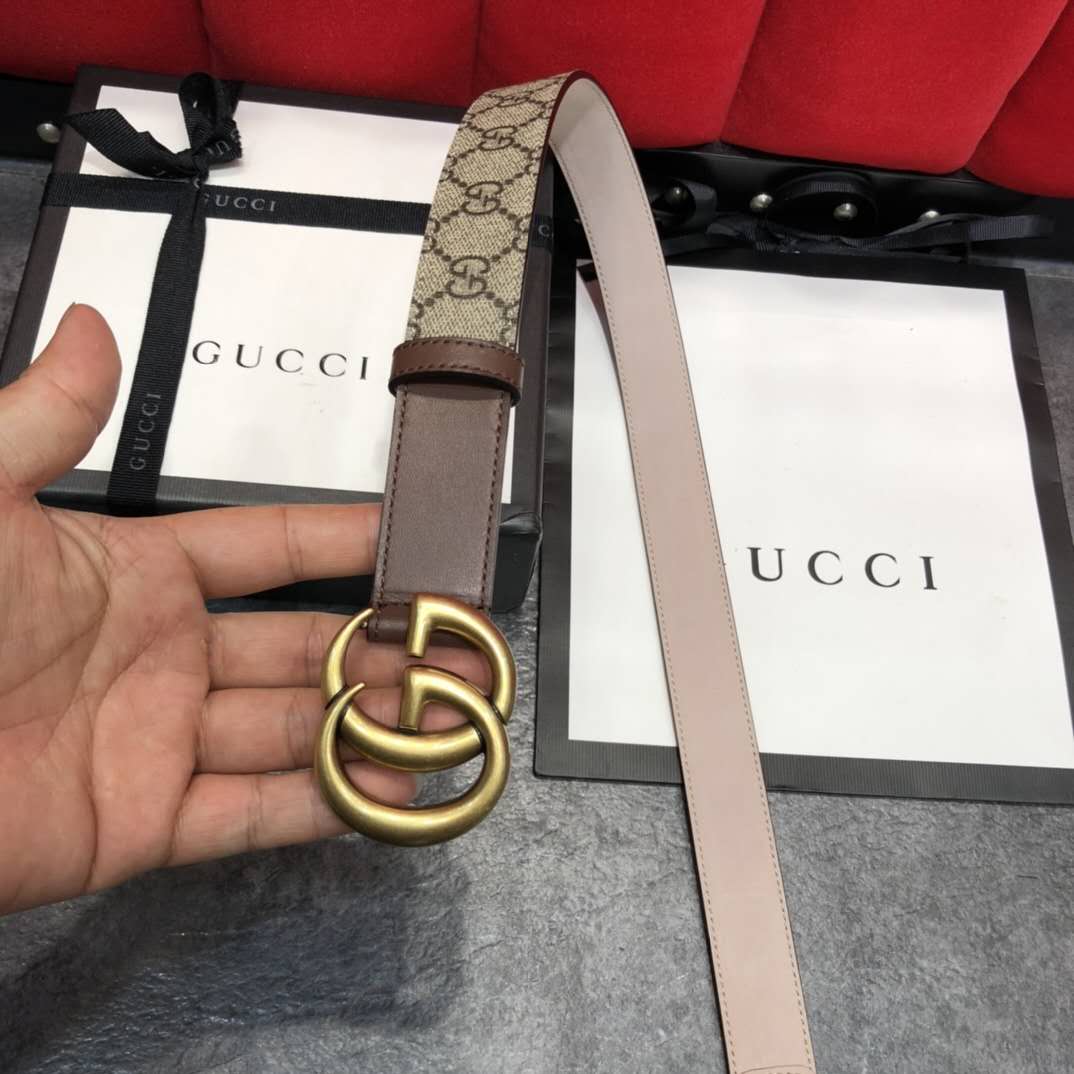 Gucci GG Belt With Double G Buckle - DopestKickz