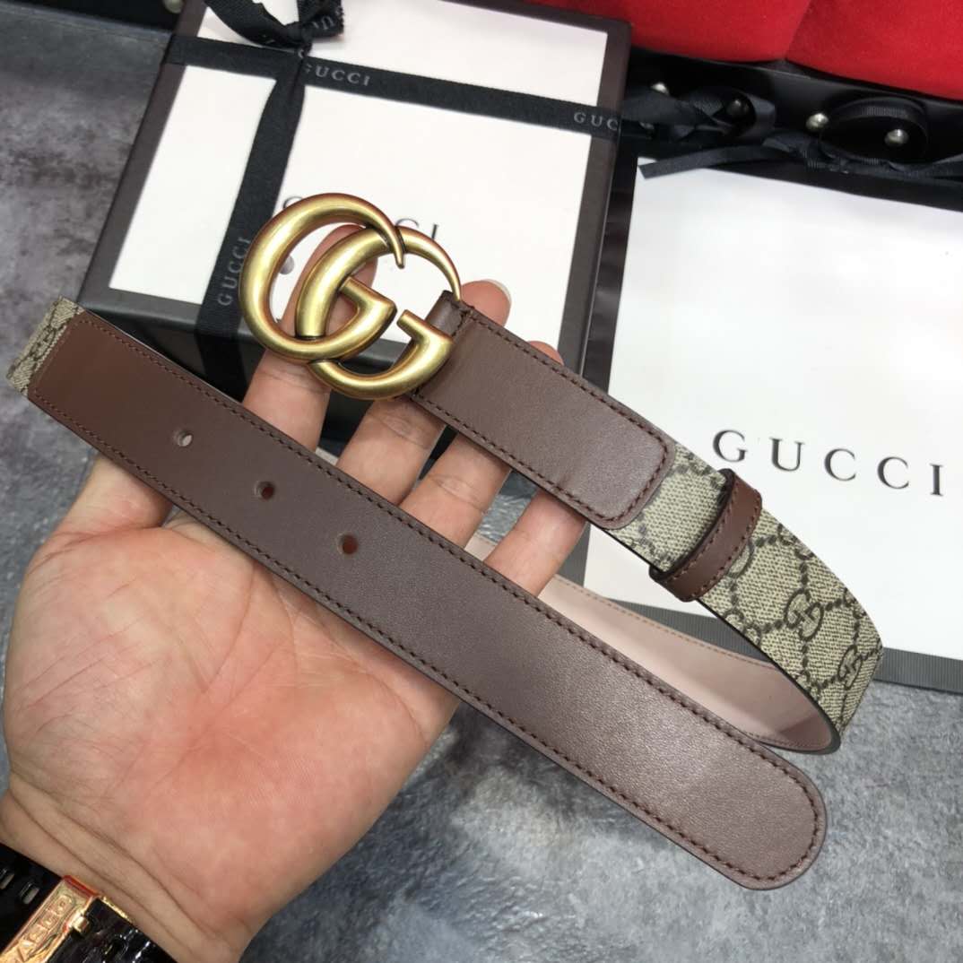 Gucci GG Belt With Double G Buckle - DopestKickz