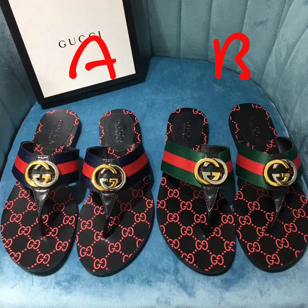 Gucci Women's GG Web Thong Sandals - DopestKickz
