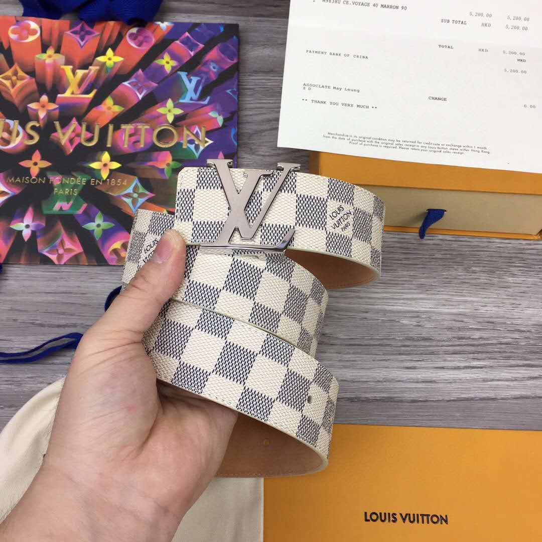 Louis Vuitton Initiales Damier Belt - DopestKickz