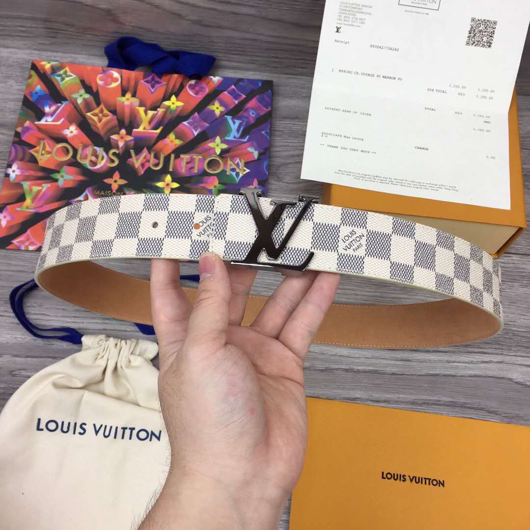Louis Vuitton Initiales Damier Belt - DopestKickz