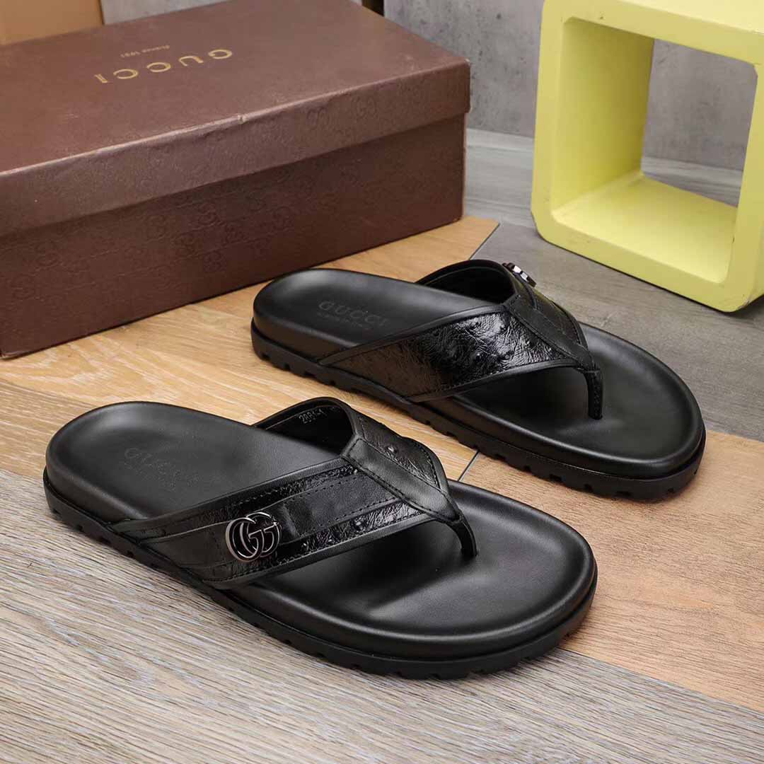 Gucci GG Slides Thong Sandals  - DopestKickz