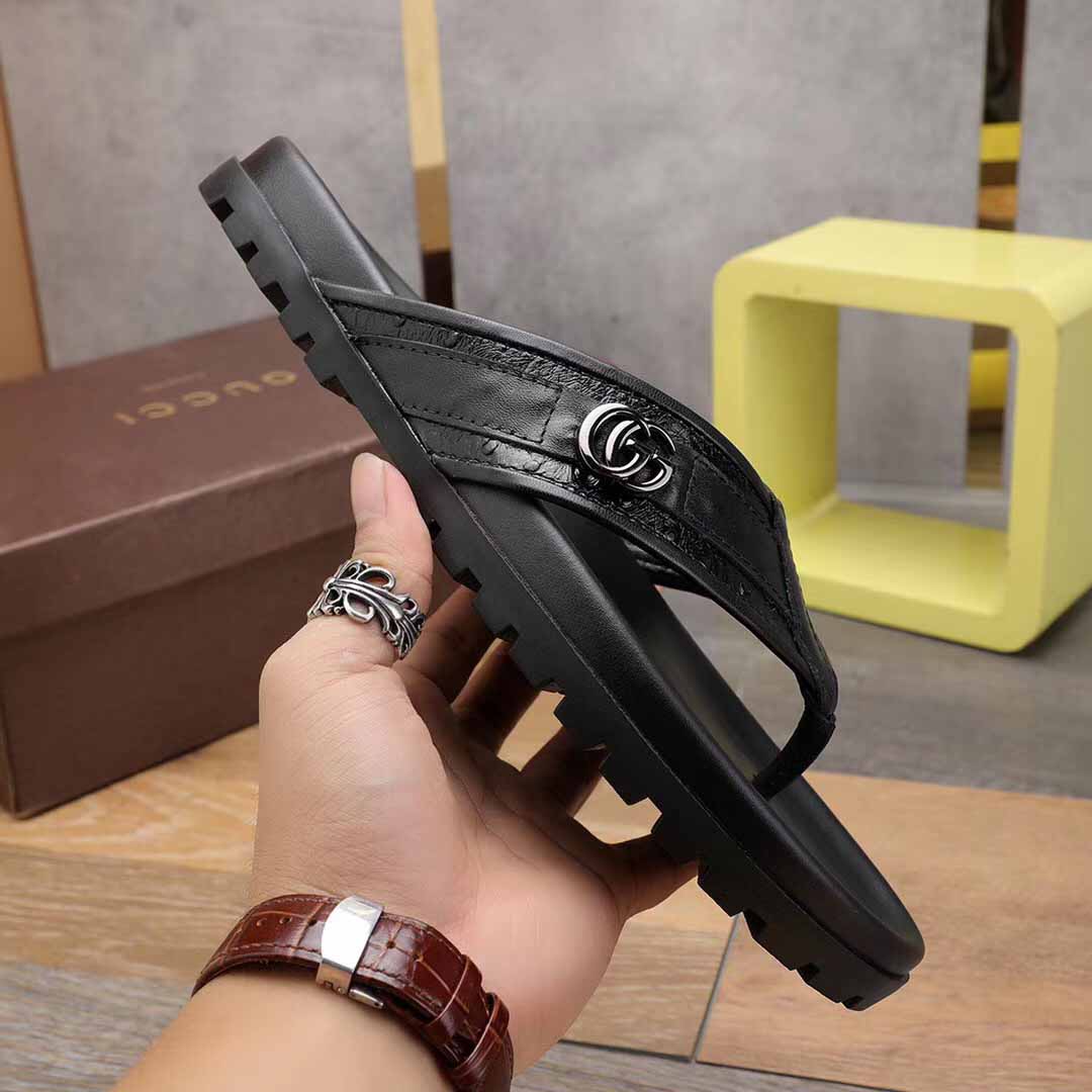 Gucci GG Slides Thong Sandals  - DopestKickz