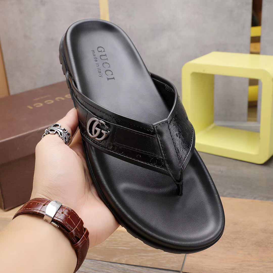 Gucci GG Slides Thong Sandals  - DopestKickz