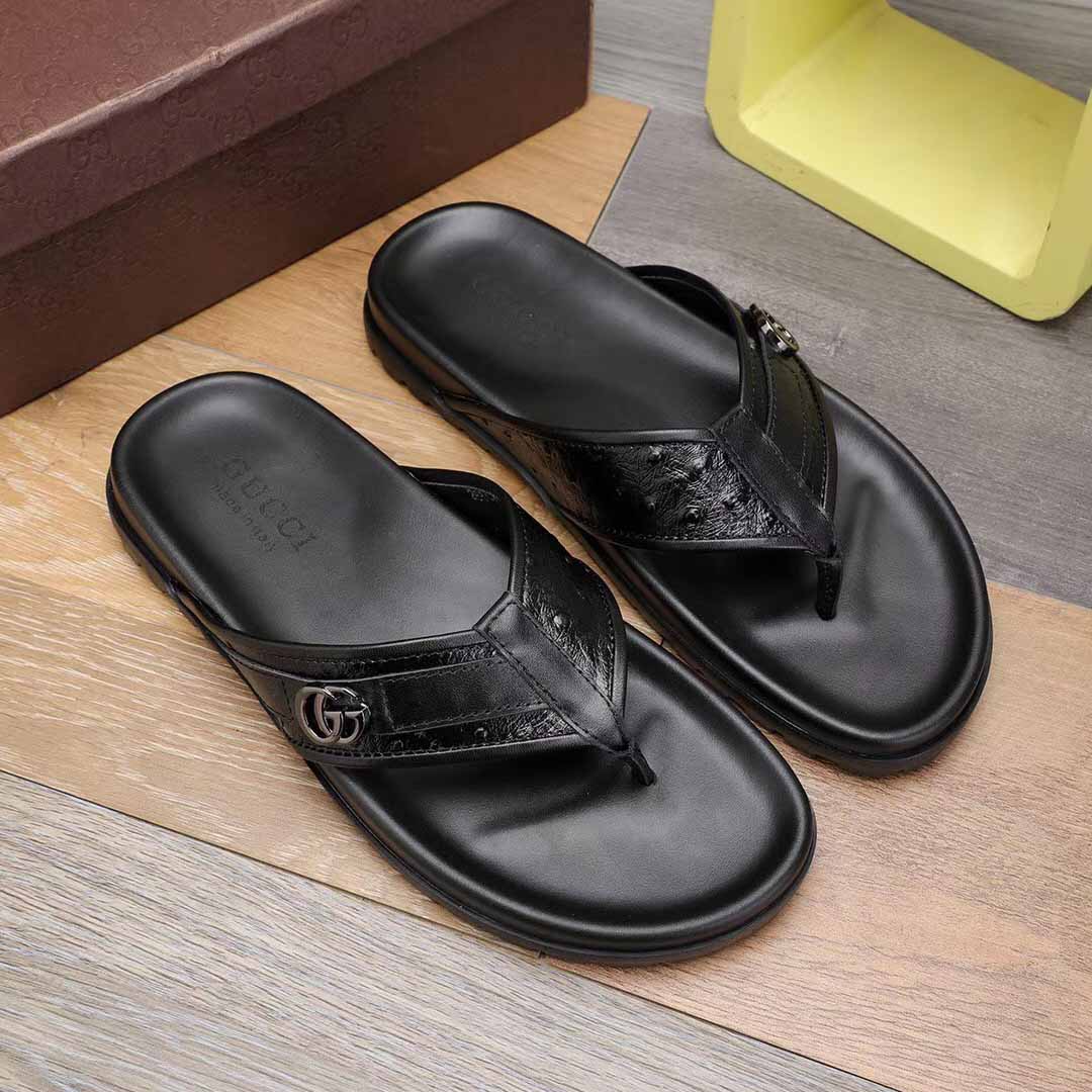 Gucci GG Slides Thong Sandals  - DopestKickz