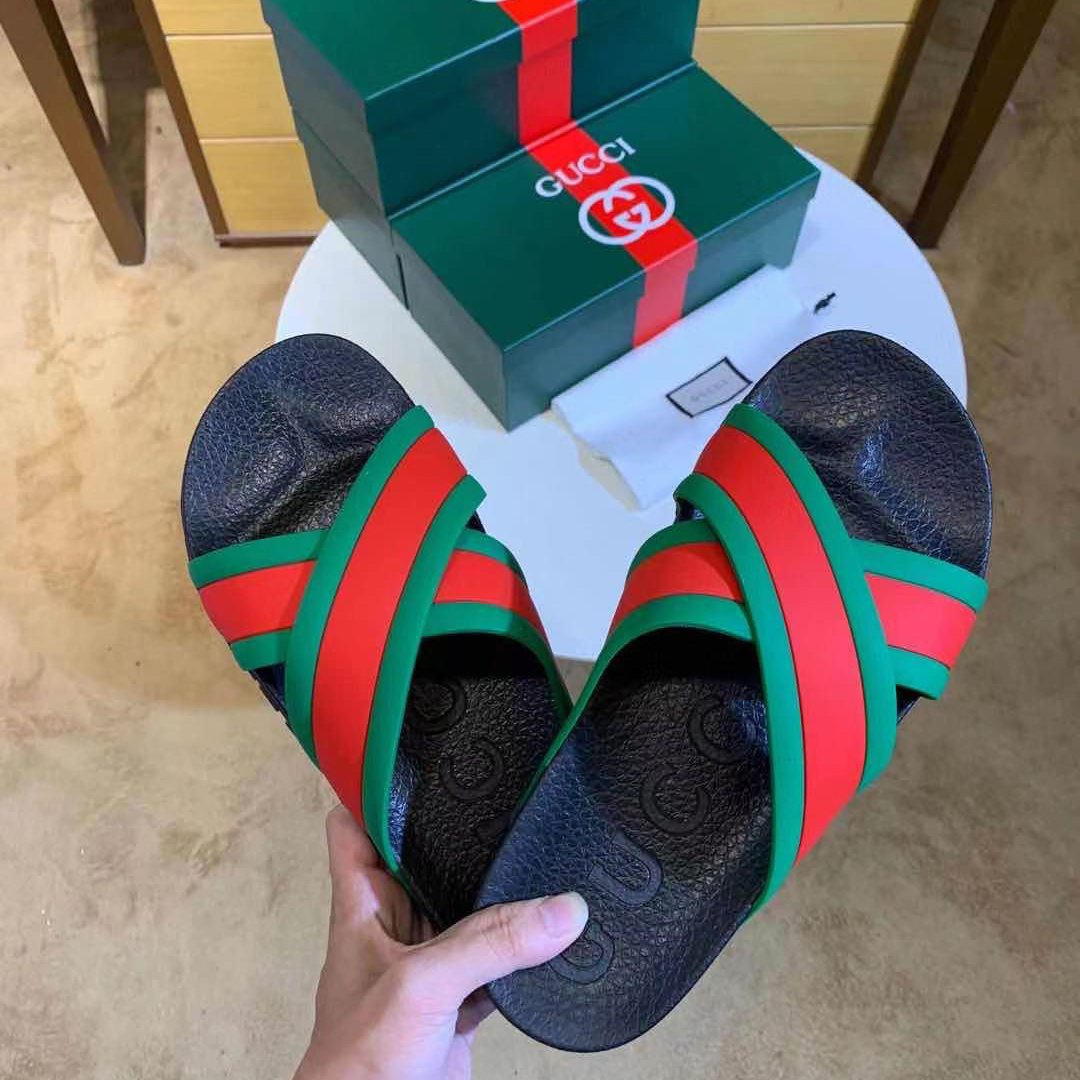 Gucci Web Slide Sandal - DopestKickz