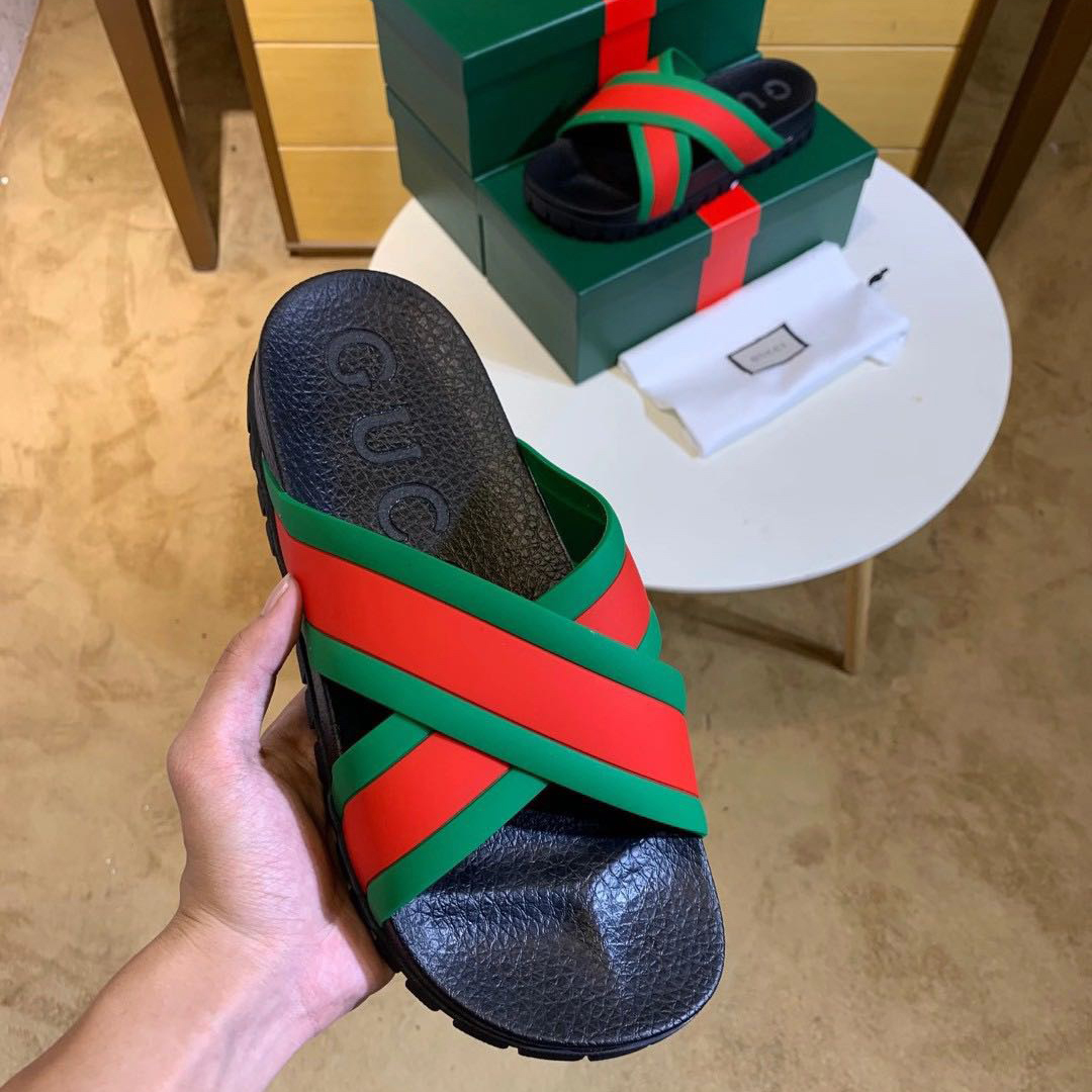 Gucci Web Slide Sandal - DopestKickz