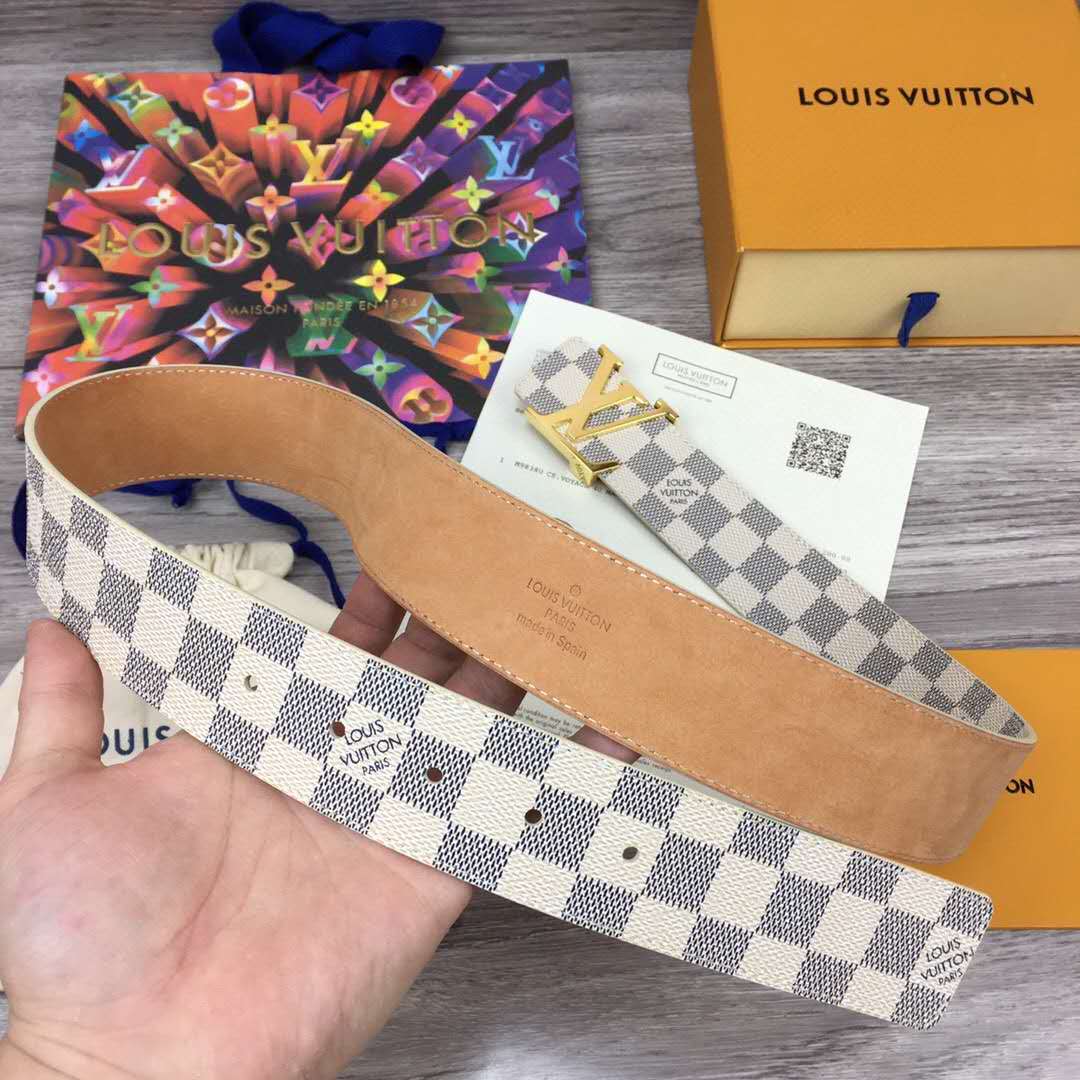 Louis Vuitton Initiales Damier Belt - DopestKickz