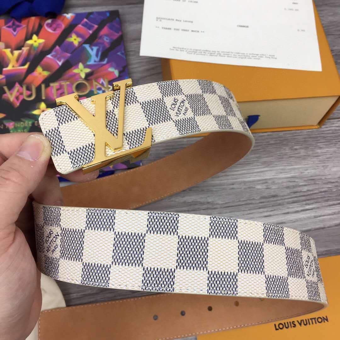 Louis Vuitton Initiales Damier Belt - DopestKickz