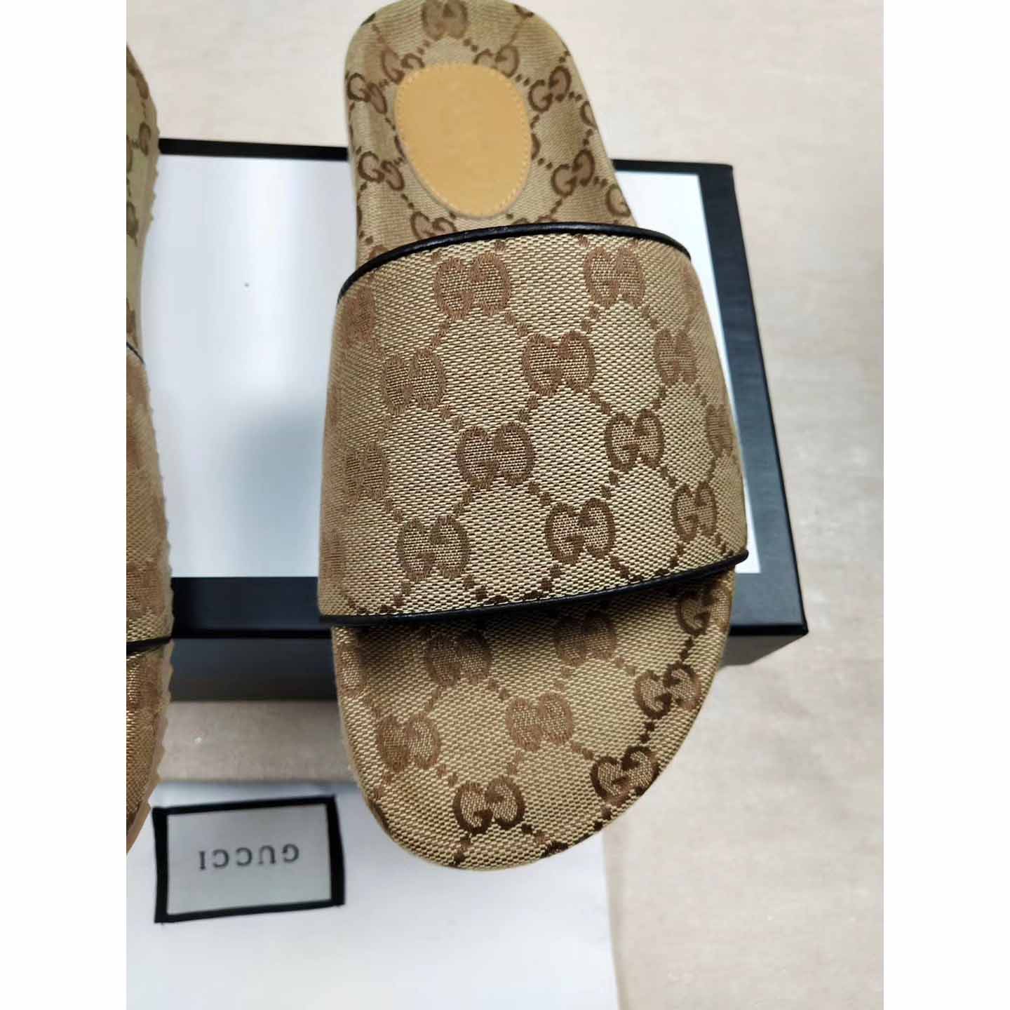 Gucci Men's GG Canvas Slide Sandal - DopestKickz