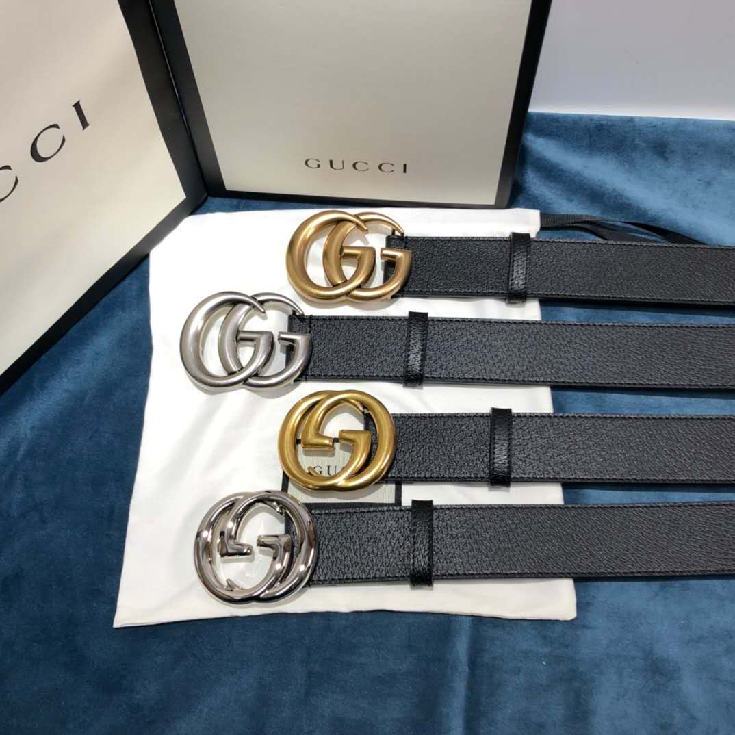 Gucci Black Belt ,1.5 Inch Buckle 3.003W*2.36 H Inches - DopestKickz
